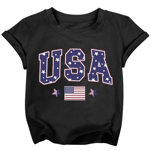 Image of JNC Kids 4th of July Shirt Boys /Girls American Flag T-Shirt Toddler Patriotic Tops Tee Independence Day Clothes 2025