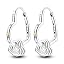 Colorful double heart earring