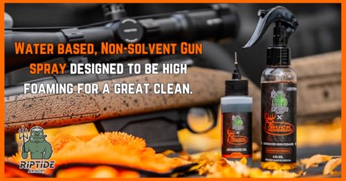 Riptide Armory x Buck Commander Advanced Gun Cleaner & Gun Oil Kit - Targeted Long-Lasting Formula -Protect & Prevent Buildup - Veteran Founded & Formulated by Former US Navy Seal (4/2oz Combo)