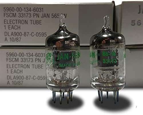 7-Pin GE JAN 5654W Tested/Matched Pair (2 Tubes) Vacuum Tubes Upgrade for 6J1 / 6J1P / 6J1P-EB / 6Zh1P-EV / 6AK5 / 6AK5W / EF95-5654W Perfect Matched Pairing Tubes Electronic Valve Tube AMP