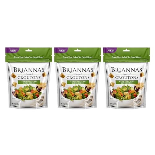 BRIANNAS Parmesan & Herbs Croutons 3-Pack, 5 oz