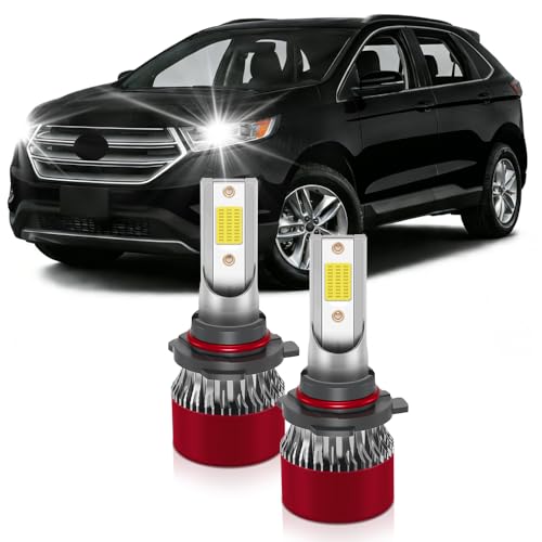 Kymmuhaogr Super-Bright Light Bulbs Fit for 2011-2014 Ford Edge 9012 High Beam with Cooling Fan 15000 RPM Plug and Play Pack of 2