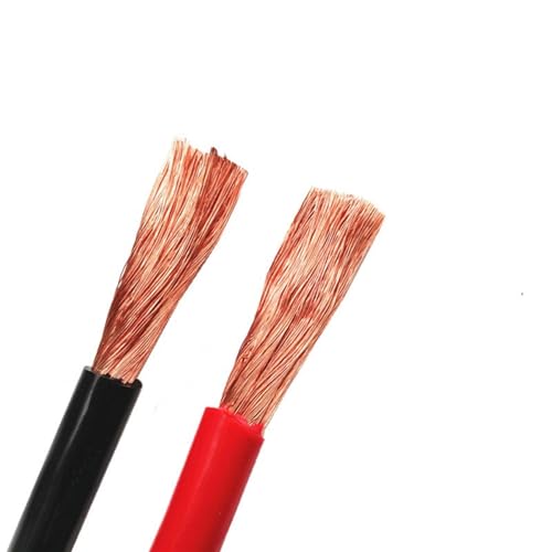 Cable flexible de cobre multifilar de 1 metro, 11 AWG, 9 AWG, 7 AWG, 5 AWG, 3 AWG, con revestimiento ignífugo y núcleo único (rojo, 9 AWG, 6 mm)(Red,9AWG 6mm)
