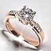 Imagen de Rubu22a Anillo brillante de mujer circón personalizado princesa compromiso anillo de cuidado de labios caléndula