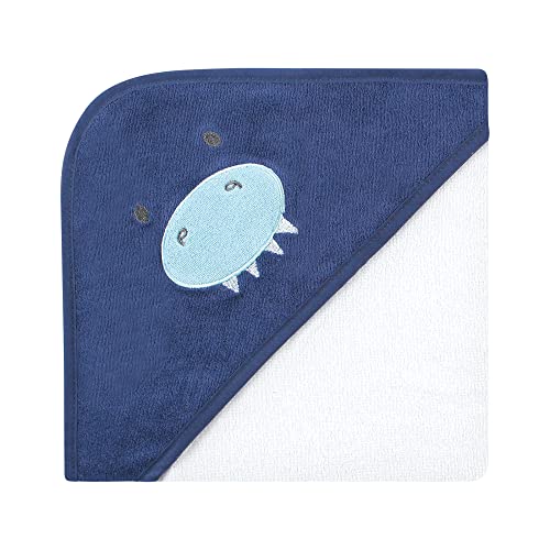 Image of Hudson Baby Unisex Baby Animal Hooded Towel 3pk and 15 Washcloths, Dinosaur, One Size