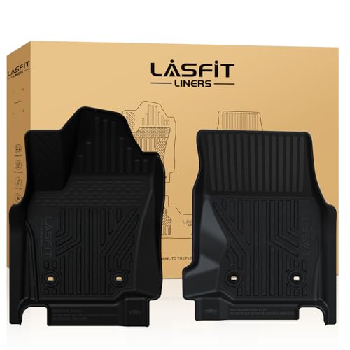LASFIT Front Mats Fit for Tacoma 2024-2026 (Only Fit Auto Tran), Custom Fit All Weather Protection Durable TPE Floor Liners for 2024 2025 2026 Tacoma Accessories Front Row Car Mats, Black
