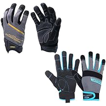 HANDLANDY Mens Work Gloves with Touch Screen Finger Tips, Breathable & Flexible Mechanic Working Gloves,Craftsman,Outdoor, Yard Glove Large