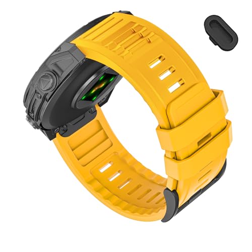 Image of 26mm Quickfit Silicone Watch Bands Compatible with Garmin Fenix 8 Pro /quatix 8 51mm /Fenix 7X /7X Pro /6X /6X Pro /5X /5X Plus /3 HR /Enduro 3 2 /Descent Mk3i 51mm /Mk2i /Tactix 8 /7 pro /epix Pro 51MM