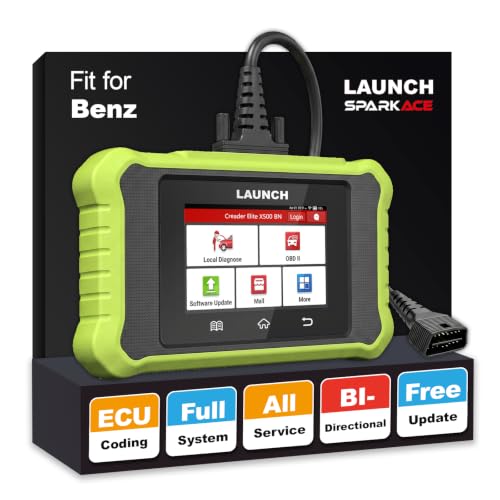 LAUNCH Creader Elite X500 OBD2 Scanner for Mercedes-Benz MB Sprinter Maybach,Full System Bi-Directional Scan Tool,Code Reader with All Free Reset Services,ECU Coding,Auto VIN,Lifetime Free Update