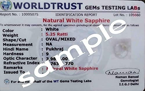 Khushbu Gems Pierre précieuse de zircon cubique blanche certifiée en laboratoire, total 6,5 carats, lot de 1 pierre de ratan taille princesse, pierres précieuses en vrac, oxyde de zirconium, Pierres – vue 3