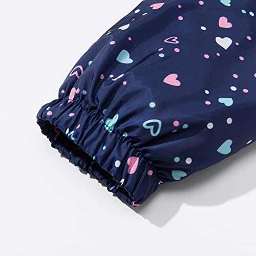 image for MGEOY Girls Rain Jacket Lightweight Waterproof Hooded Cotton Lined Rai