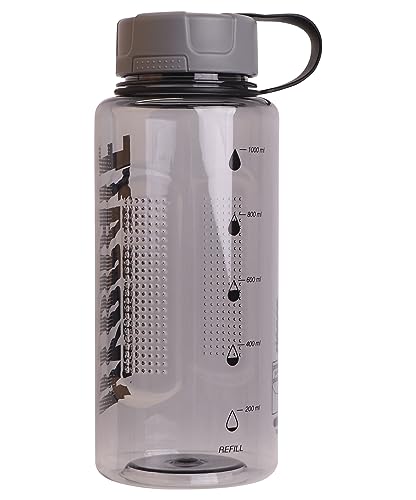 Décor Hydrate BPA-Free Reusable Gym Water Bottle, 1.2L Grey, Eco-Friendly, Lightweight, Durable, Dishwasher Safe, Leakproof - Image 2