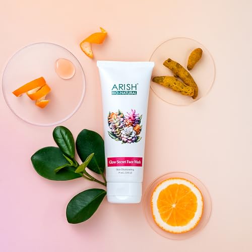 Image of ARISH BIO-NATURAL Glow Secret Face Wash, Skin Illuminating Cleanser for Radiant & Fresh Skin, Gentle Daily Facial Cleanser, 75 ml