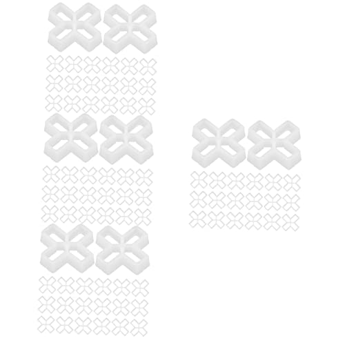 OSALADI 4 Set Distanziatori Per Piastrelle Livellamento 10mm Tappeto Staccare E Incollare La Piastrella Piastrelle Da Giardino Composto Livellante Per Pavimenti Bianca Pvc 100 Pezzi * 4