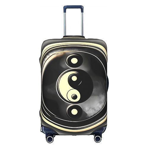 Yin Yang Pattern Travel Luggage Cover Suitcase Protector Fits 18-22 Inch Luggage,Anti Scratch Dirt Covers