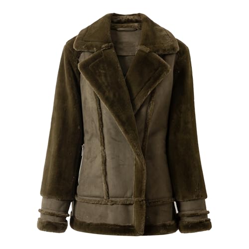 Women's Classic Collar Faux Fur Jacket - Winter Luxury Coat for Evening and Daily Wear3