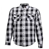 Hot Leathers Chaqueta clásica de algodón de primera calidad para hombre, de manga larga, con armadura CE, JKM, talla M