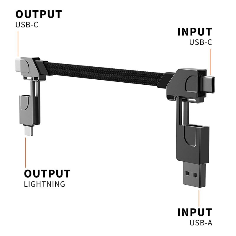 Omana 4-in-1 Multi Charger Cable USB Keychain - Image 3