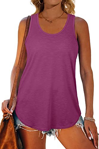 Xieerduo Summer Tank Tops For Women Casual Racerback Workout Tank Tops For Women L #TOP3