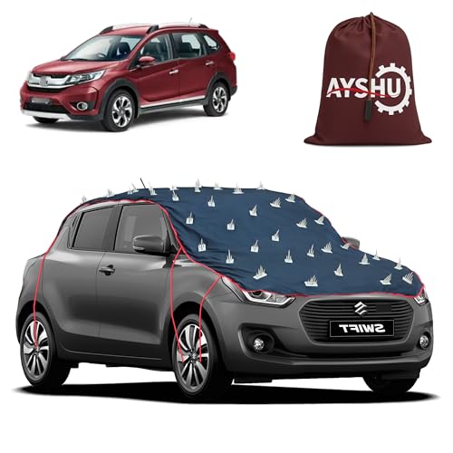 Image of AYSHU Water-Resistant Spike Car Cover for Honda BR-V - Protects from Dogs, Monkeys, Dust, Sunlight & UV - Full Roof Universal Fit