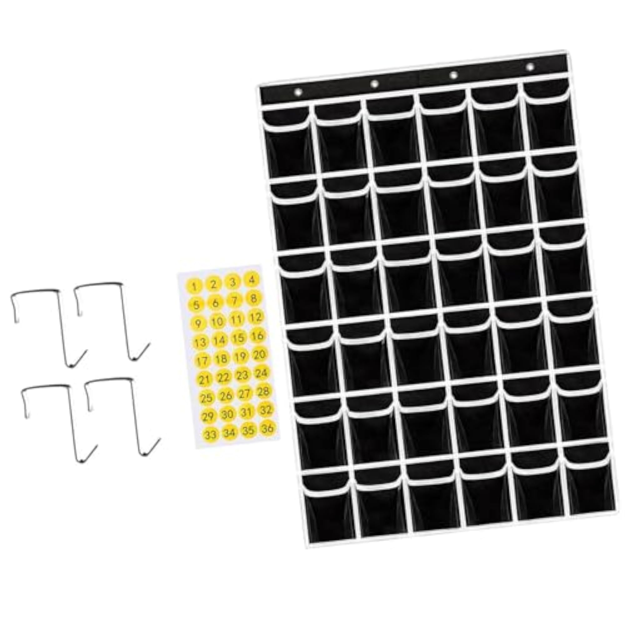 Reusable Organizer Phone Holder Pouch for Cabinet, Black