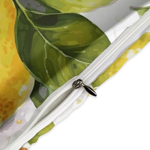 Parure de lit haut de gamme ultra douce 3 pièces avec linge de lit citron - 5