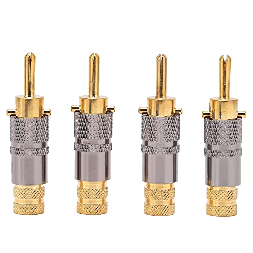 Cable de audio con conectores banana chapados en oro 24K miniatura 5
