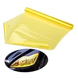 VALICLUD Gelbe Scheinwerfer Folie Selbstklebend Auto Nebelscheinwerfer Tönungsfilm Elastisch Uv-Schutz Für Frontscheinwerfer Blinker