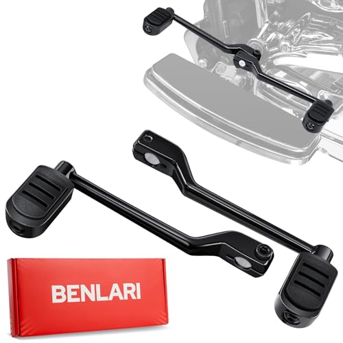 Benlari Stainless Steel Shifter Lever Pegs Heel Toe Shift Pegs Fit for Harley Touring Road King Electra Glide Street Glide 1988-2024 Trike 2008-2024 FL Softail 1986-2017 Black