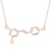Rosa Vila Wine Molecule Necklace, Wine Lover Gifts for Women, Chic Geeky Jewelry, for Wine Lovers, Makers, and Enthusiasts, 19” Chain (Rose Gold Tone)