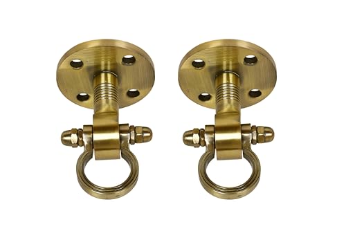 Image of Ceiling Hooks for Hanging Zula for Home Punching Bag Hanger with Anchor Bolt Fasteners Suitbale for Hammock Swing (Golden Kada 2Pc, 6 Inch-Golden-2Pc)