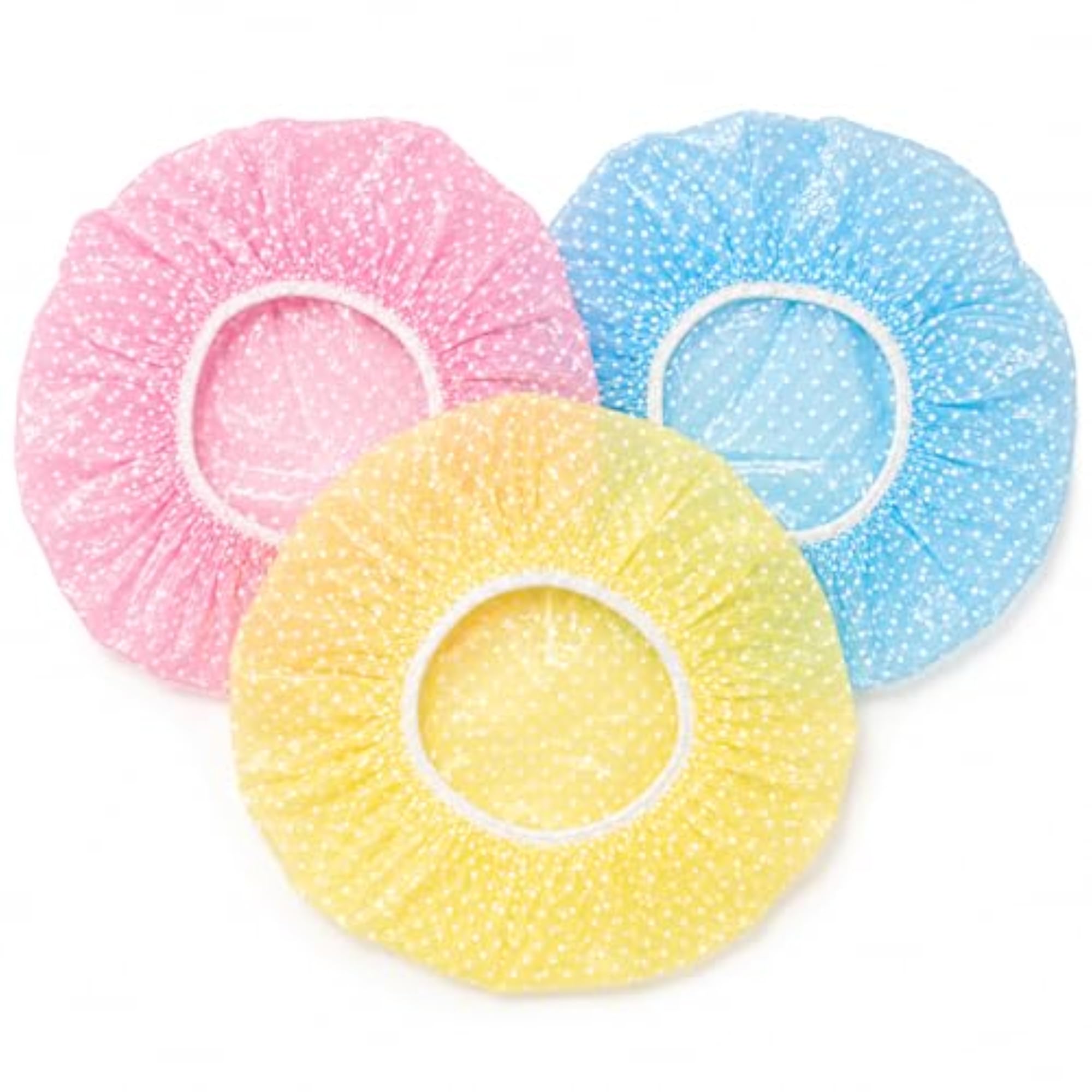 Pack of 3 Reusable Waterproof Shower Caps