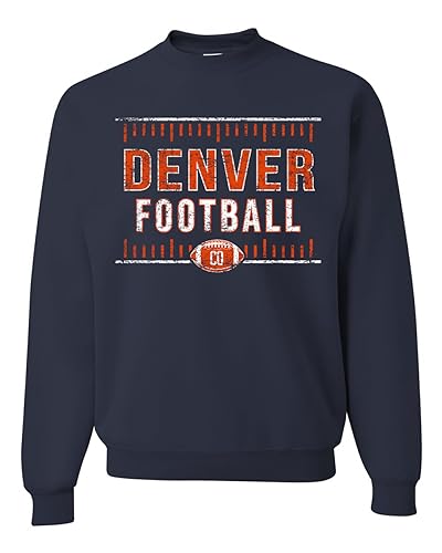 Arizona ARI Hometown City Football Fan Pride - Sudadera deportiva unisex con cuello redondo, Denver, Medium
