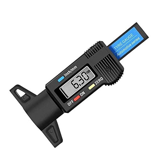 RUIZHI Digital Medidor De Profundidad de los Neumáticos LCD 0-25mm profundidad portátil Neumáticos Neumaticos Desgaste Disco Profundidad Medidor para Coches, Furgonetas, Camiones y Motocicleta
