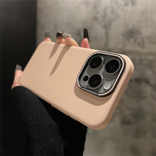 Coque antichoc iPhone 15 mat acrylique pour éviter les rayures de caméra rose