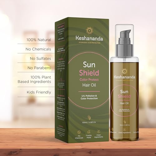 Image of Color Protect Hair Oil | Solarized Ayurvedic Blend | Cedarwood, Lavender, Geranium & Lemongrass | Repairs Chemical Damage | UV Protection | 50 ml