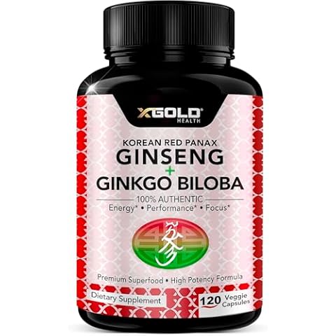 X Gold Health Korean Red Panax Ginseng + Ginkgo Biloba Capsules Cover