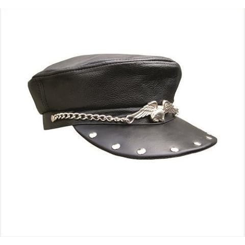 Allstate Leather Unisex Adult AL3229 Biker cap One Size Black Cover