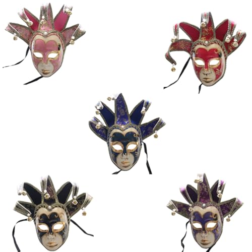 Masque complet de comédie confortable avec cloches pour bal masqué réussi