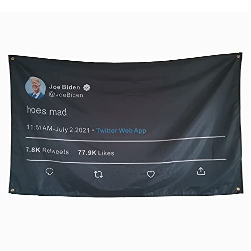OINEIZ Joe Biden Funny Flags for Room Guys Teen College Dorm 3x5 Outdoor Meme Cool Flags Boys Man Cave Fun Cheap Party Bedroom Frat House Wall Dcor (Black-1)
