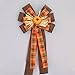 Pumpkin Fall Plaid Rustic Handcrafted Wreath Bow