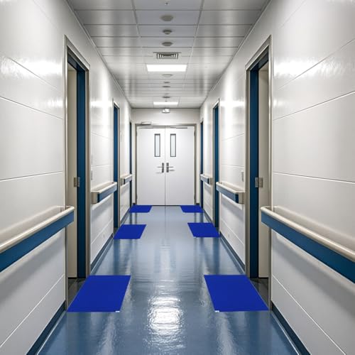 Image of Sticky mat with Adhesive,Tacky pad 24 inch x 36 inch,for Construction,Science Lab Door Matting,Basketball Shoes,Cleanroom,Laboratory and Hospital. (12, Blue, 24 inchx36 inch)