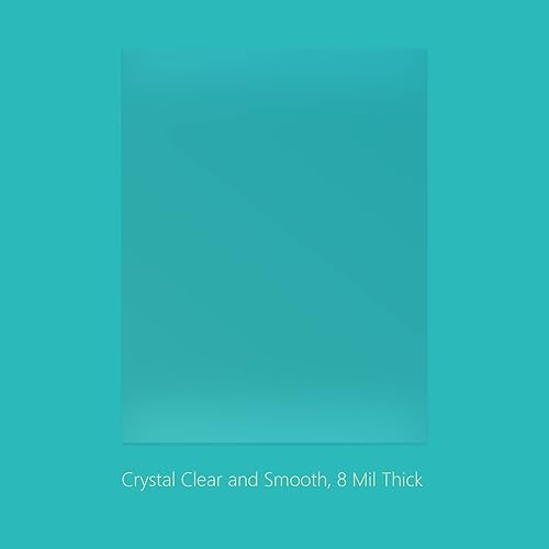 Miniatura 7 de Binditek Paquete de 200 cubiertas de presentación de PVC transparente de 8 mil, cubiertas frontales de encuadernación tamaño carta, 8-12 x 11