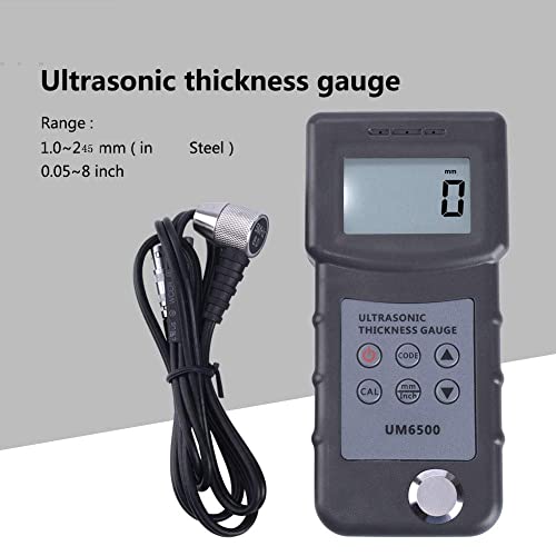 Medidor Digital Ultrasónico de Espesor UM6500 de 1.0 a 245 mm / 0.05 a 8 pulgadas con LCD miniatura 4