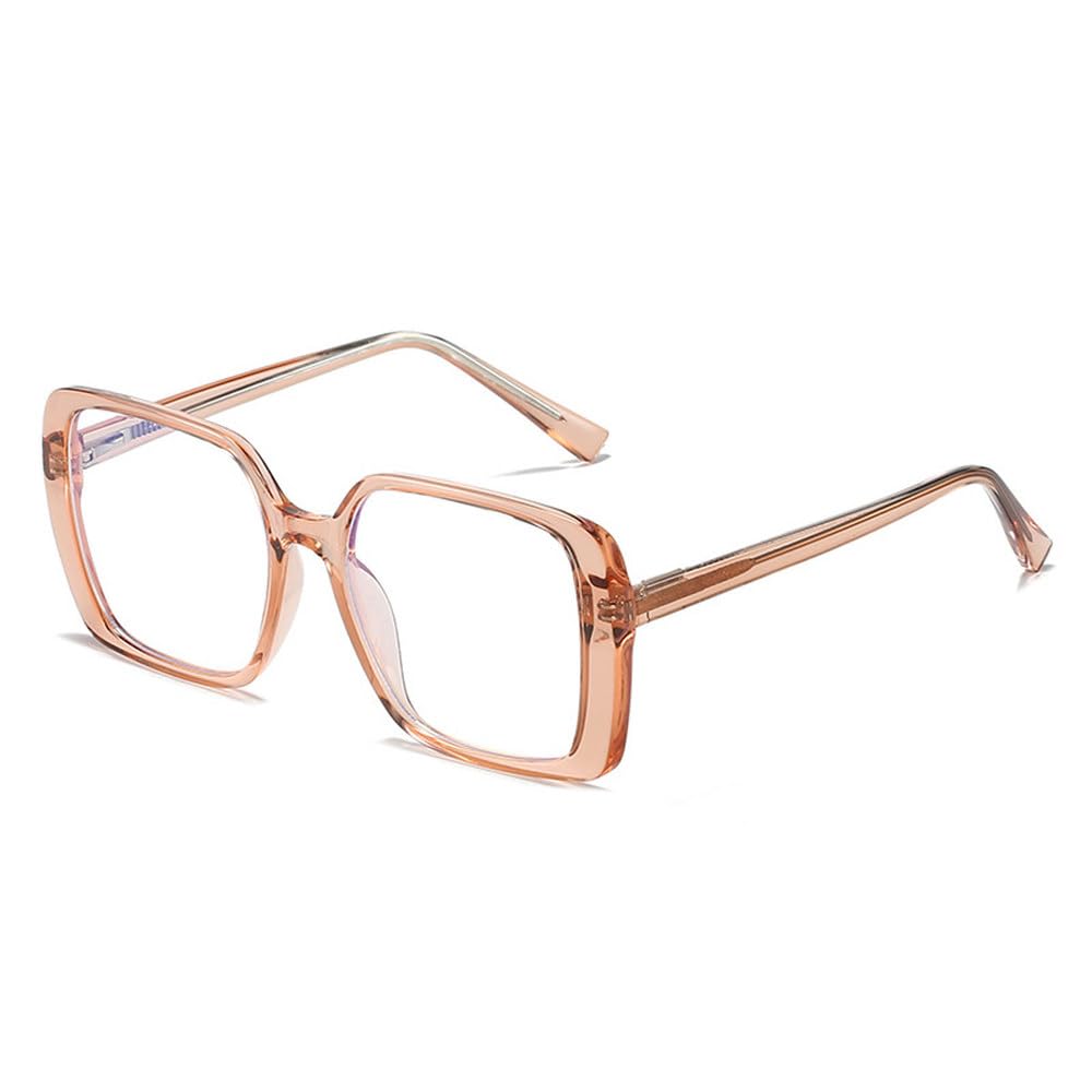 Occhiali da vista retrò trasparenti da donna con montatura bicolore, alla moda, con cerniera a molla, da uomo