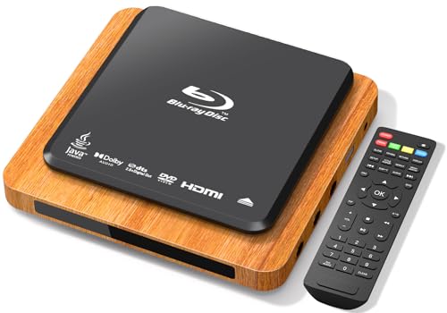 Blu Ray Player, 1080p Full HD Dolby Surround Sound A 1 Blu-Ray All Region DVD Player, HDMI/USB/AV...