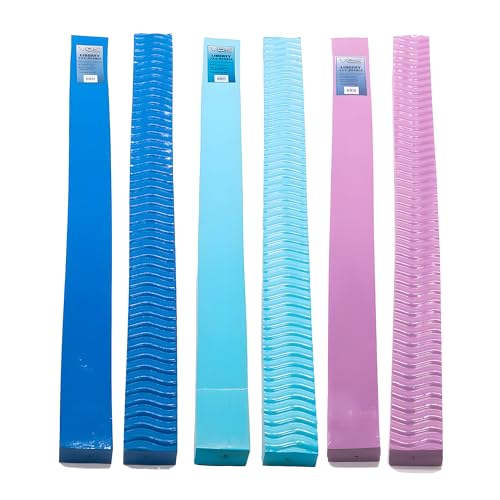 VOS Liberty Foam Pool Wavy Noodle (Capri Blue/Barrier Blue/Lavender Secret, 6 Pack), Premium & Big, Super Soft Pool Noodle for Swimming and Floating, Pool Floats, Lake Floats for Adults & Kids