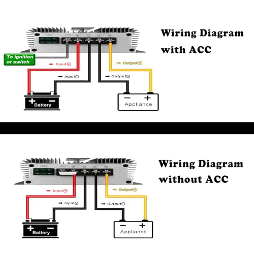 40A 480W 12V Golf Cart 48V 36V to 12V Converter Step Down Transformer Voltage Regulator Aluminum Alloy Shell Waterproof with Acc Control4