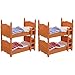 Veemoon Doll House Furniture 2 Pack Dollhouse Decoration Accessories Dollhouse Mini Double beds Dollhouse Miniature Furniture Miniatures Bunk Bed