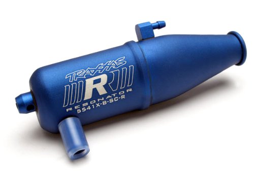 Traxxas 5541X Resonator Tuned pipe, R.O.A.R. legal, Blue-Anodized Aluminum (single chamber)